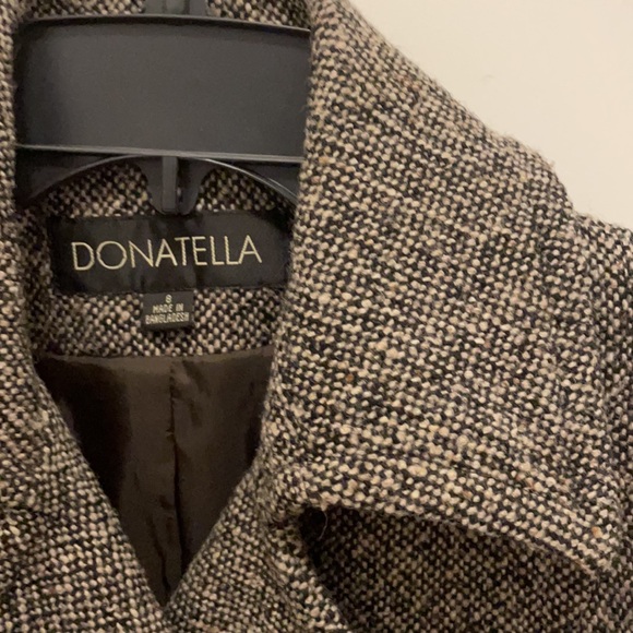 Donatella Brown Tweed Coat - Picture 4 of 8